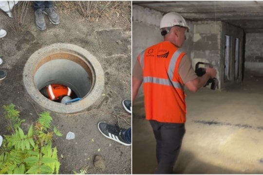 Vaizdai iš Vilniuje atrasto slapto tunelio: meras įvardijo, kaip radinys galėtų būti panaudotas ateityje 