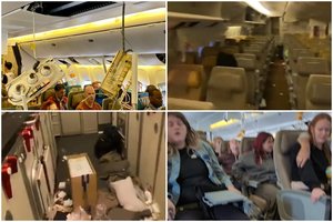 Atskleidė, kas įvyko tragiškame skrydyje iš Londono: keleiviai galvomis trankėsi į lubas
