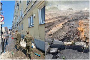 Lenkijos miestą siaubusios krušos padariniai – milžiniški: padeda net kariuomenė