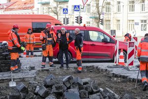 Tokio neįprasto remonto Vilniuje dar nematė: darbai sustojo, nes pasibaigė trinkelės