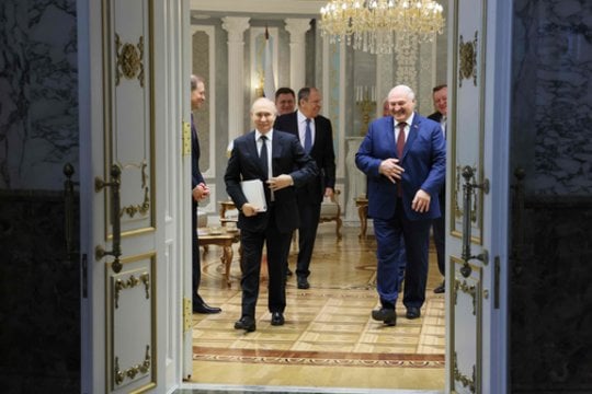  V.Putino ir A.Lukašenkos susitikimas Minske.