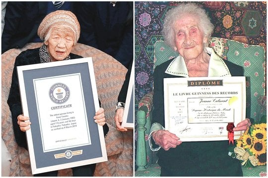 Dvi seniausios pasaulio moterys.