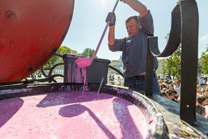 Išskirtinis padavėjų maratonas: Vilniaus šaltibarščių festivalyje bėgs su rožine sriuba rankose