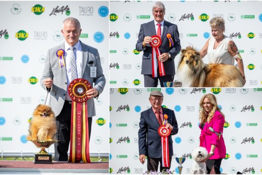 Baigiantis dvi dienas trukusioms tarptautinėms parodoms teisėjai išrinko gražiausius šunis.
