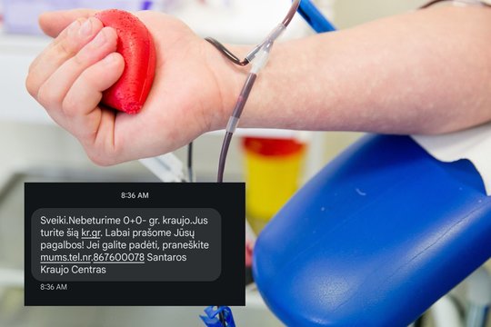 Santaros klinikose trūksta donorų kraujo.