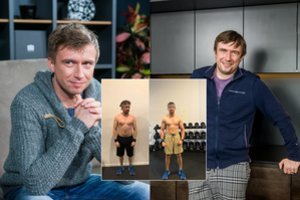 M. Jampolskis pademonstravo ryškius kūno pokyčius: „Ačiū žmonai, už tai, kad abu šiuos vyrus myli vienodai“