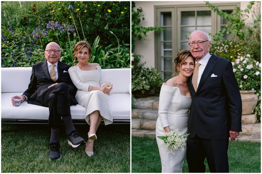 R.Murdochas penktą kartą vedė būdamas 93 metų amžiaus.