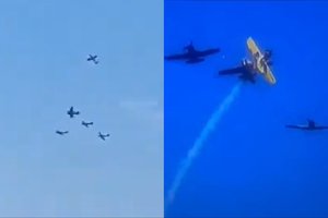 Aviacijos šou Portugalijoje virto katastrofa: susidūrė lėktuvai, žuvo žmogus