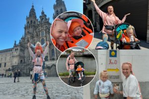 Piligriminį kelią su dvimete įveikusi I. Voveris: „Tik galvoje buvo baimė su vaikais būti 24 val. per parą“