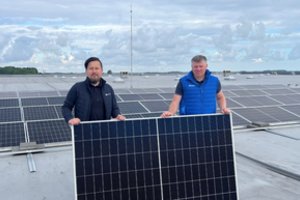 The most powerful rooftop solar power plant in the Baltic States is being installed at the SBA furniture company Inno Line