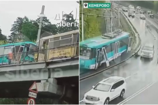 Katastrofiška išvyka Rusijoje: susidūrė du tramvajai, tačiau dar prieš incidentą iš vieno jų ėmė kristi žmonės