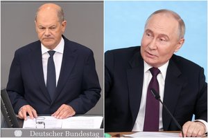 O. Scholzas V. Putino pagyrimą AfD partijai pavadino „gėdingu“