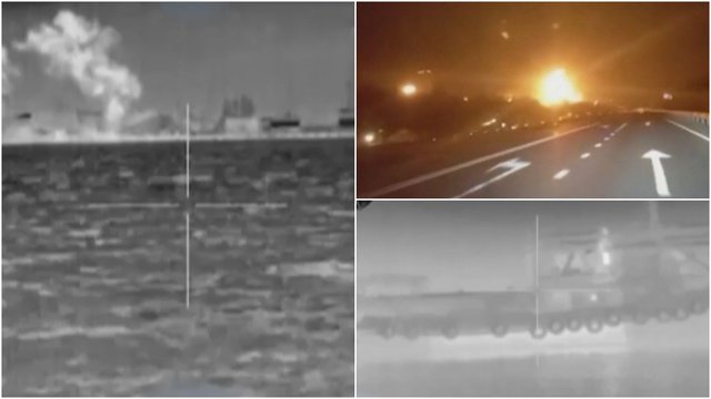 Rusai vis labiau jaučia karo skonį: pleškėjo naftos gamykla, Ukraina sunaikino okupantų karo laivą