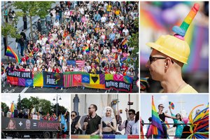 Vilniuje praūžė įspūdingos LGBTQ+ eitynės: tūkstantinės minios vakarėlio protestuotojai su kryžiais nesugadino