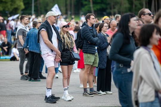 Eitynių „Už lygybę!“ akimirkos.<br>O.Gurevičiaus / ELTA nuotr.