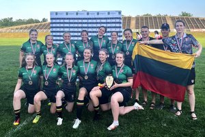 Lietuvos moterų regbio-7 rinktinė iš Belgrado grįš su bronzos medaliais