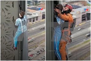 Buenos Airėse sulaikytas nutrūktgalvis iš Lenkijos: mėgino įkopti į dangoraižį