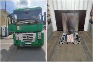 Kontrabandines cigaretes muitininkai aptiko krovininio vilkiko oro filtre