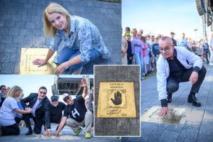 Nidos žvaigždžių Šlovės take – nauji garsenybių rankų įspaudai: tarp jų ir anapilin iškeliavusio G. Zdebskio