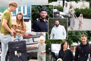 Krepšininkai į rinktinės stovyklą Palangoje plūsta su antromis pusėmis: atvyko ir NBA žvaigždės