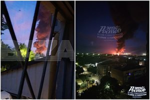 Rusijoje liepsnoja naftos saugyklos: skelbiama apie dronų smūgius