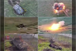 „Pagaminta Rusijoje, perdirbta Ukrainoje“: dar viena gausi rusų kovinės technikos grupė virto metalo laužu