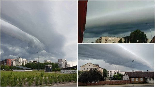 Nufilmavo, kaip į Lietuvą atslenka audra: debesys – iškalbingi 