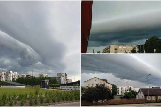 Nufilmavo, kaip į Lietuvą atslenka audra: debesys – iškalbingi 