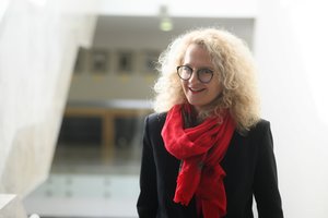 A. Armonaitė Baisogaloje susitiko su gyventojais aptarti „Rheinmetall“ statybų klausimų: žada mažiausiai 150 naujų darbo vietų