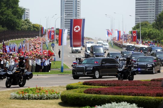 V. Putino vizitas Šiaurės Korėjoje.<br>EPA-ELTA nuotr.