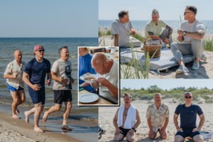 L. Suodaitis mokė J. Smoriginą ir D. Petkevičių sportuoti: „Nenuostabu, iš kur pas jus tokie pilvai užaugę“