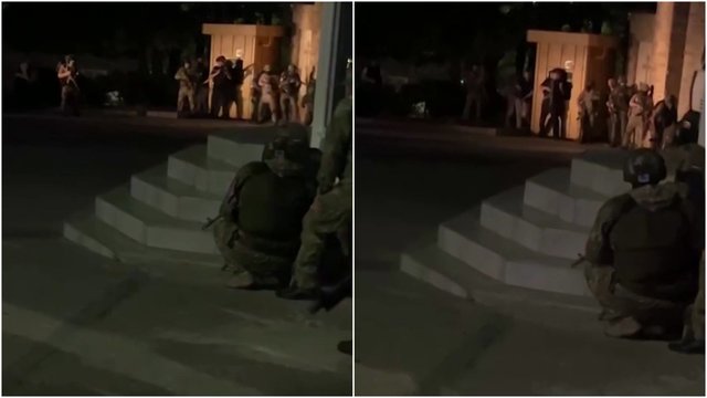 Liudininkai pasidalijo vaizdo įrašu iš naktinio išpuolio Dagestane: išvengti aukų nepavyko