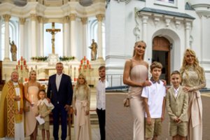 Monika Kvietkutė ir Andrius Šedžius pakrikštijo savo sūnų Gabrielių: Oksanai Pikul atiteko svarbus vaidmuo