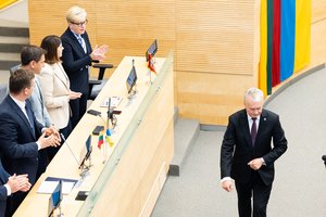Penktasis G. Nausėdos metinis pranešimas: tik viena ištarta pavardė ir netikėta improvizacija pabaigoje