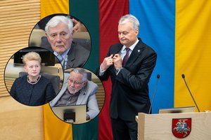G. Nausėdos kalba – be buvusių šalies vadovų: ką tuo metu veikė D. Grybauskaitė, V. Adamkus ir V. Landsbergis?