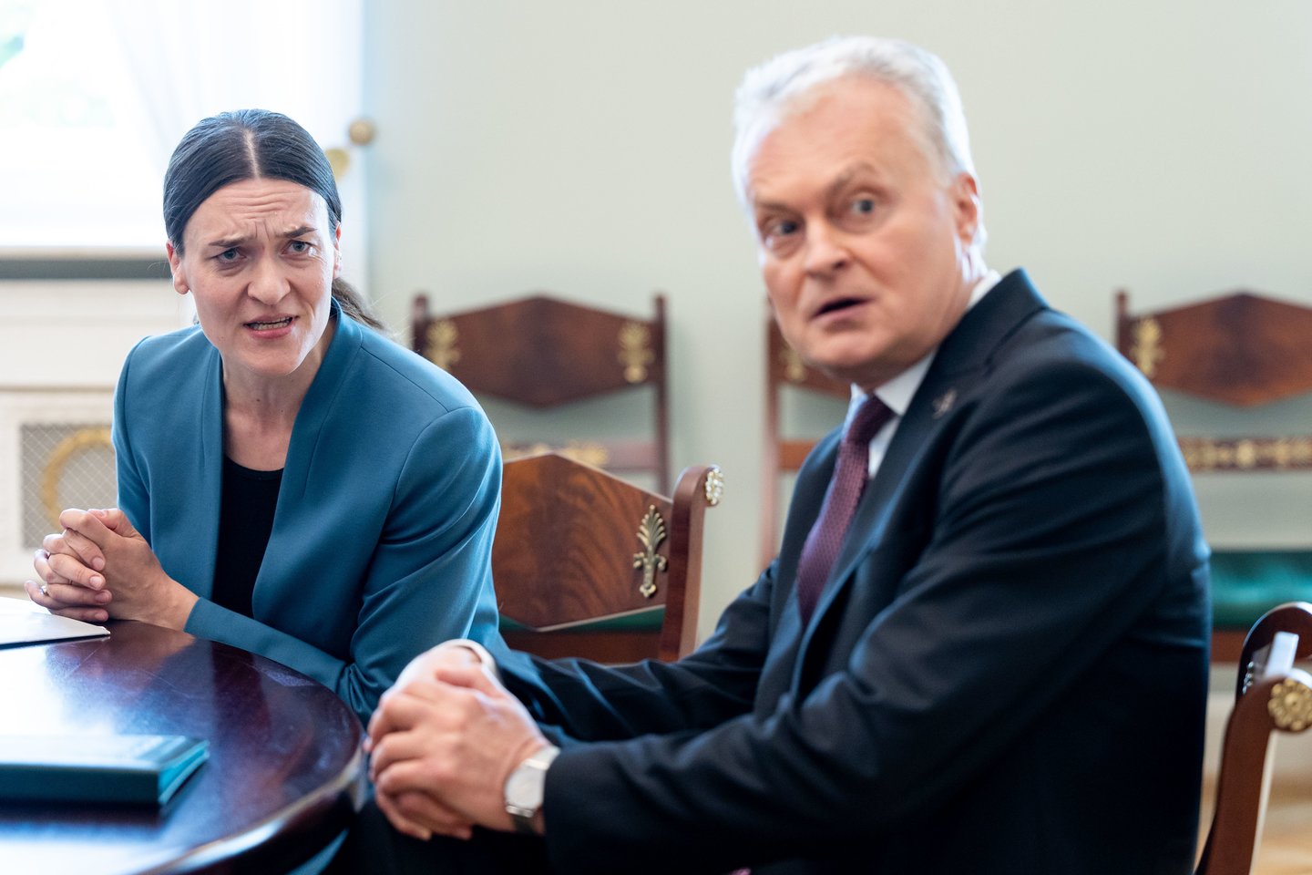 Kandidatė į švietimo ministres R. Morkūnaitė-Mikulėnienė: iššūkius su prezidentu matome vienodai.<br> T.Bauro nuotr.