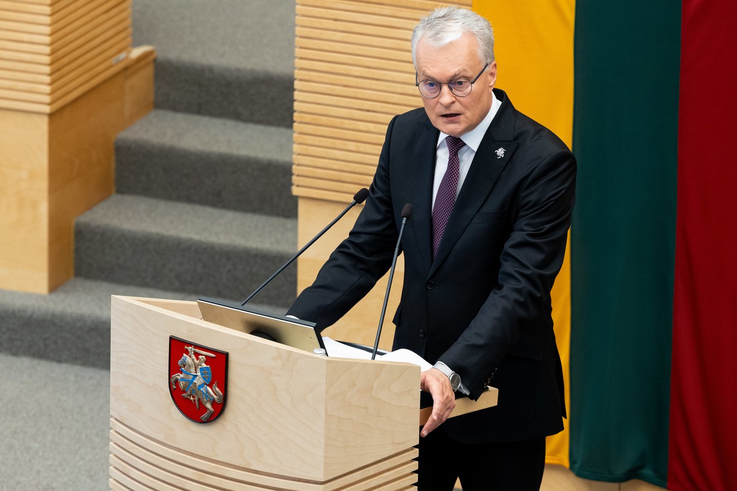 Gitanas Nausėda. Metinis pranešimas.<br>T.Bauro nuotr.