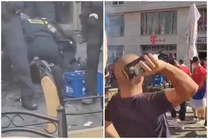 „Euro 2024“ drebino Serbijos chuliganai – daužė viską aplink, susirėmė su Vokietijos policija