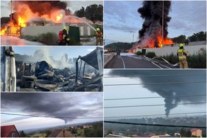 Lenkijoje – didelis gaisras perkrovimo terminale: įtariamas dar vienas Rusijos sabotažo atvejis