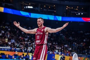 Paskutinėje repeticijoje prieš olimpinę atranką Latvijos krepšininkai patyrė pralaimėjimą