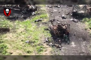 Ukrainiečiai sunaikino visą rusų karinės technikos koloną