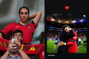 Po Cristiano Ronaldo ašarų futbolo aikštėje – mylimosios G. Rodriguez palaikymo žinutė