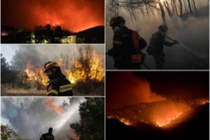 Apokaliptiniai vaizdai iš Graikijos: turistų pamėgtose salose kilę gaisrai primena tikrą pragarą