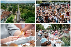 Lietuvoje užfiksuoti du įspūdingi rekordai: grojo gitaromis ir sėdo prie ilgiausio vištienos stalo