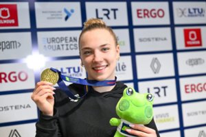 Lietuviai Europos jaunimo plaukimo čempionate susižėrė tris aukso medalius