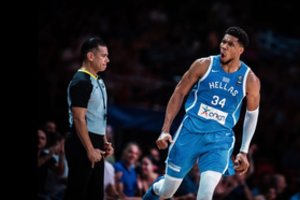 Giannis Antetokounmpo Graikijai nukalė lengvą pergale olimpinėje atrankoje