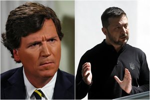 V. Zelenskis nesutiko duoti interviu prieštaringai vertinamam JAV pokalbių laidų vedėjui T. Carlsonui