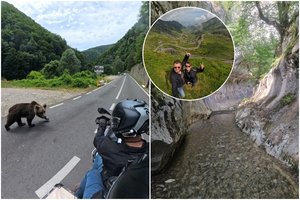 Karpatų kalnus apvažiavo motociklu: susidūrimai su meškomis ir 35 laipsnių karštis