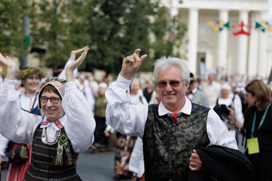 Iškilmingos Dainų šventės eitynės.<br>V.Skaraičio nuotr.