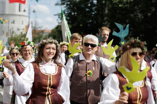 Iškilmingos Dainų šventės eitynės.<br>V.Skaraičio nuotr.